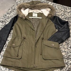 Thread & Supply Olive and Black Utility Jacket size S